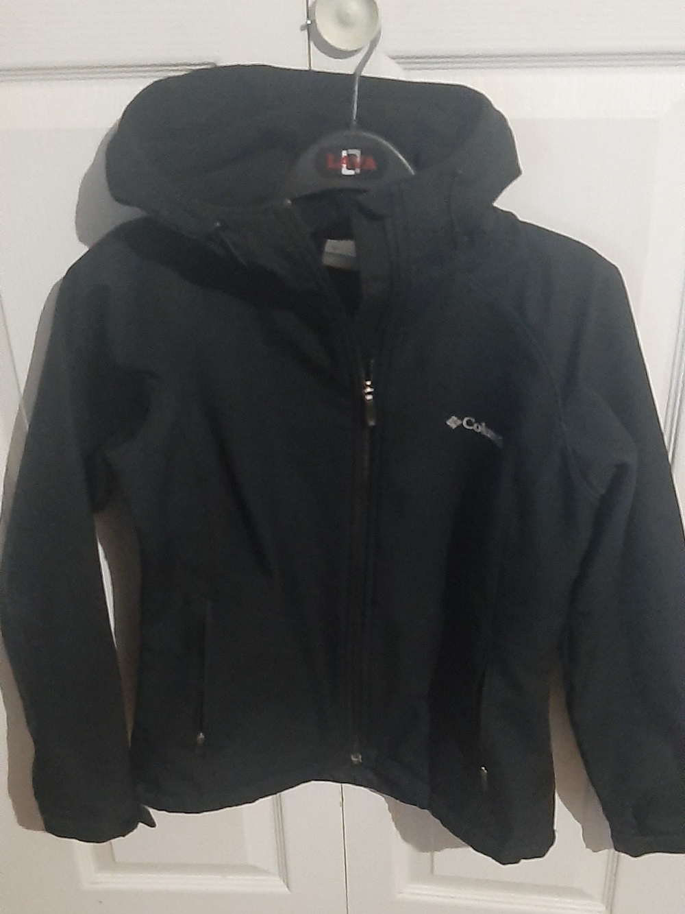 Columbia Black Hooded Rain Jacket